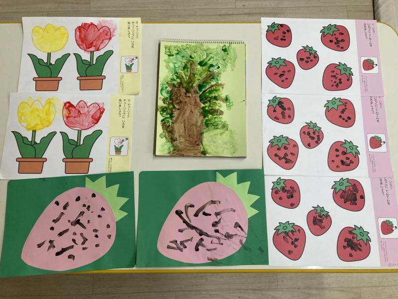 絵画をしました！《大阪市西区新町にある幼児教室一体型保育園》