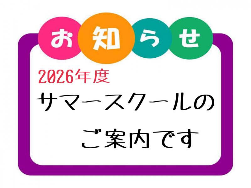 サマースクールのご案内です！《大阪市西区,新町にある幼児教育一体型保育園HUGアカデミー、一時預かり、一時保育》