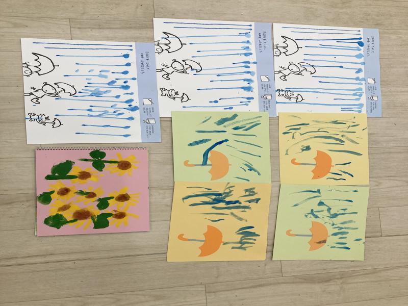 絵画をしました！《大阪市西区,新町にある幼児教育一体型保育園HUGアカデミー、一時預かり、一時保育》
