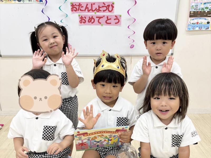 7月生まれのお誕生日会！《大阪市西区,新町にある幼児教育一体型保育園HUGアカデミー、一時預かり、一時保育》