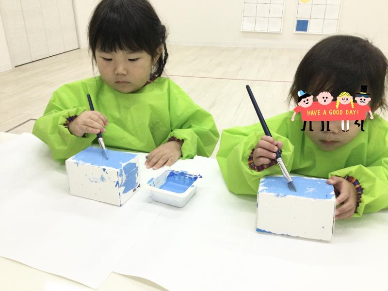 水曜日のカリキュラムはクラフトです！《大阪市西区、新町にある幼児教室一体型学べる保育園》