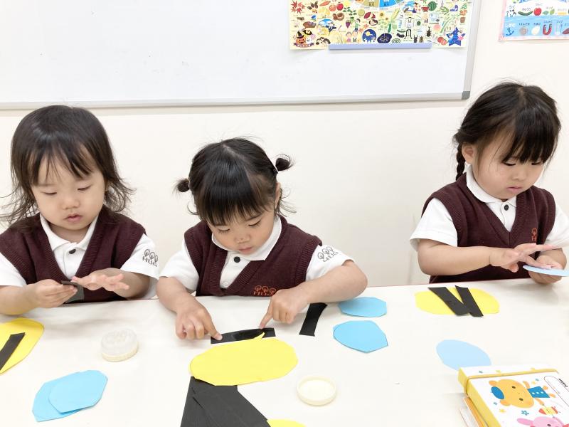 ハチとタケノコを作りました♪ 《大阪市西区,新町にある幼児教育一体型保育園HUGアカデミー、一時預かり、一時保育》